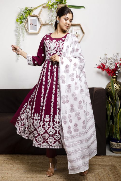 chikan embroidery suit